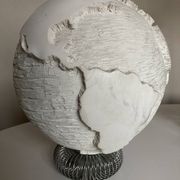 Space Age plaster globe in relief 1960 XXL