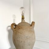 Terracotta jar lamp foot