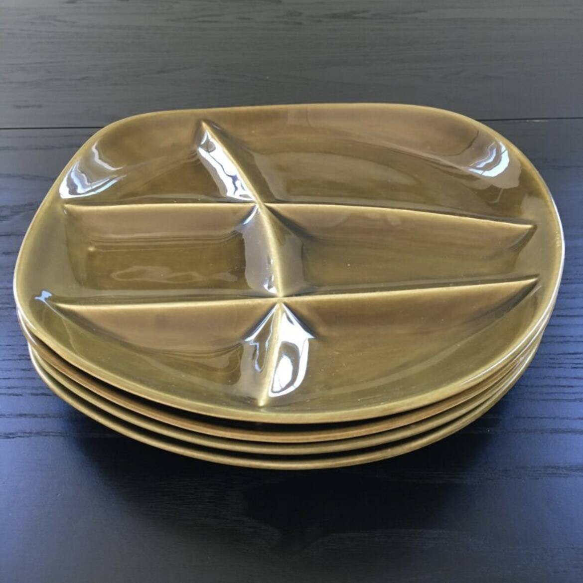 Service de 4 assiettes à huîtres Sarreguemines