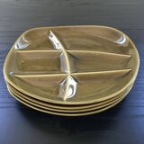 Set of 4 Sarreguemines oyster plates