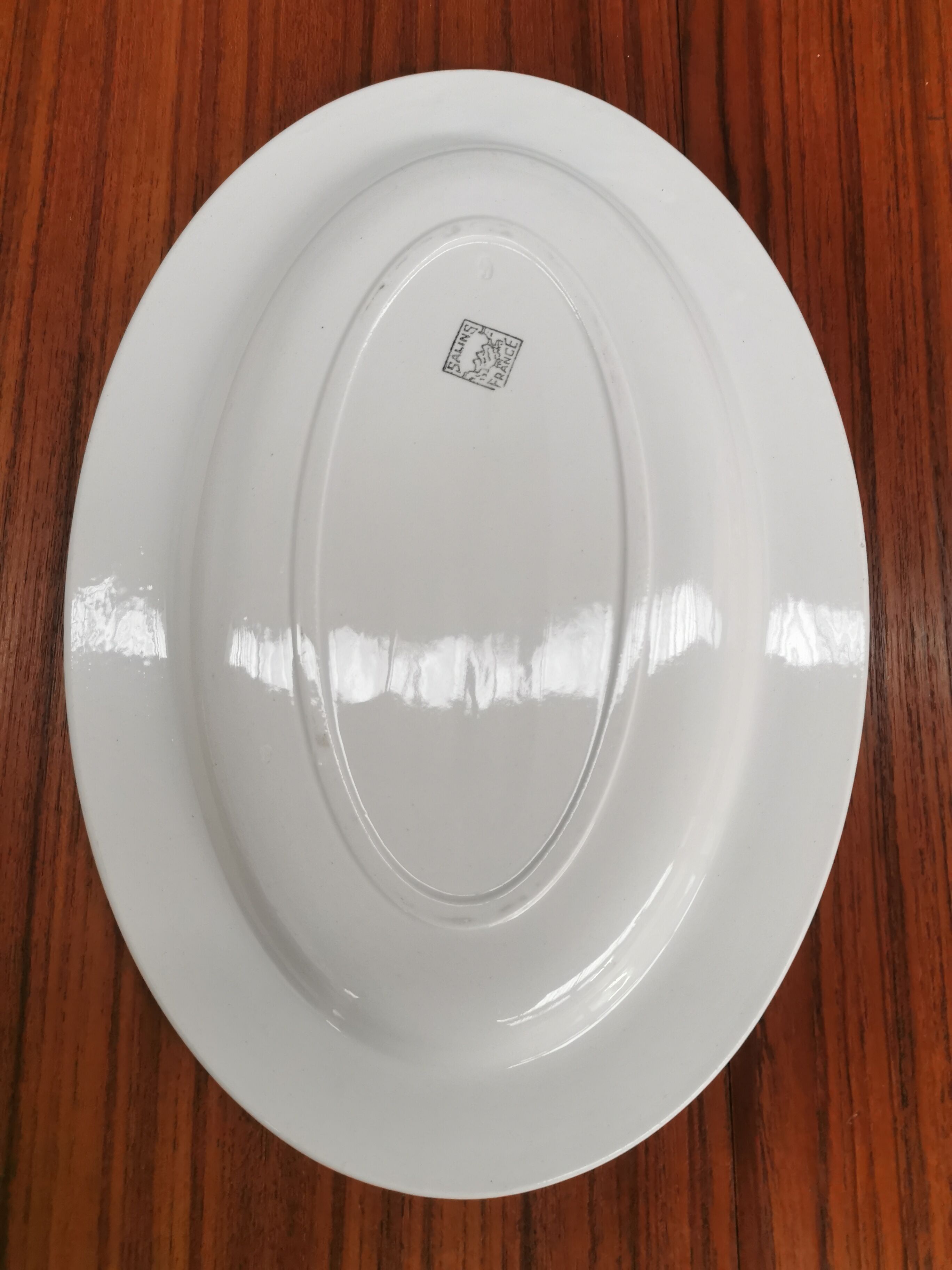 Oval earthenware serving dish