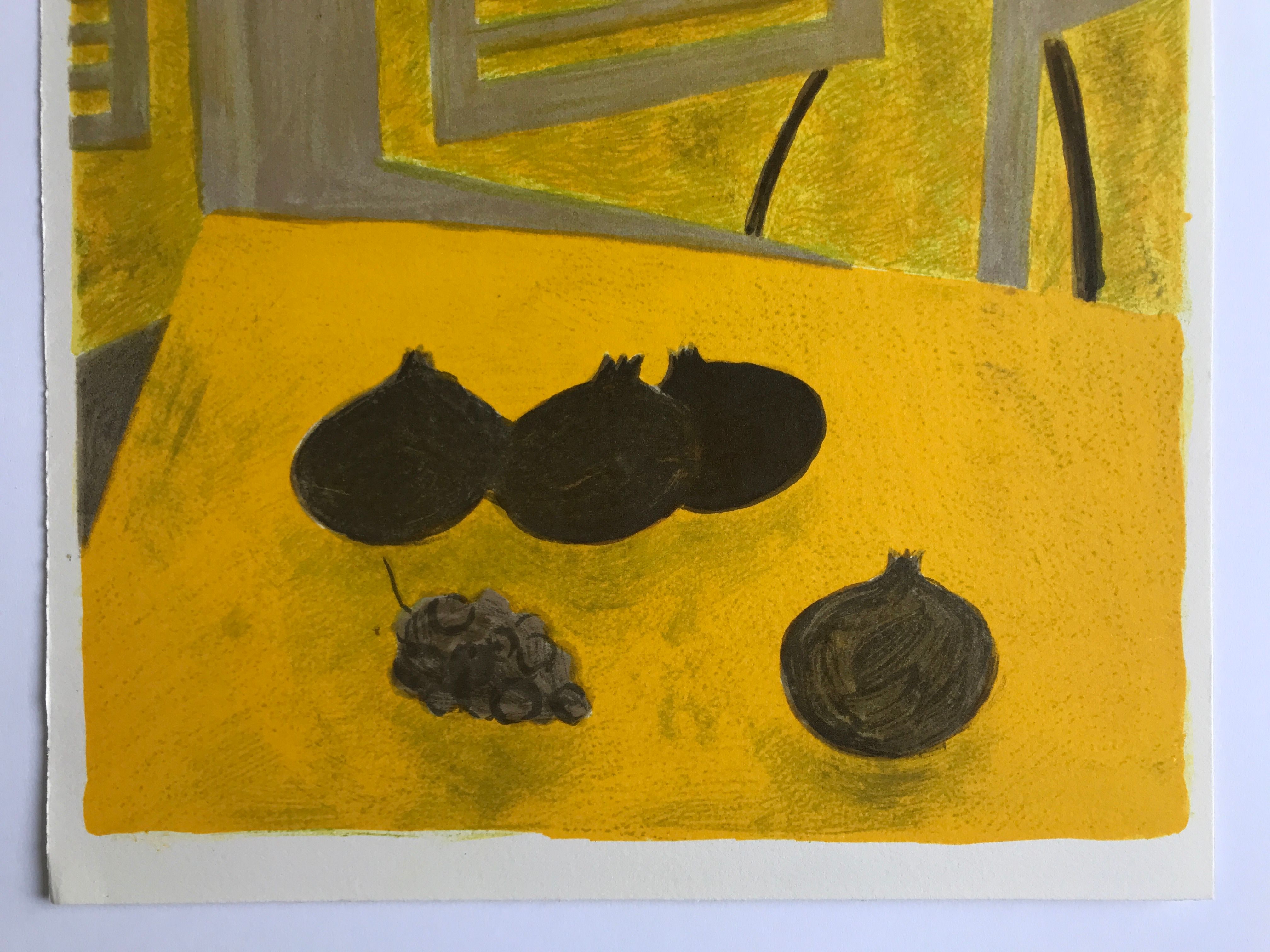 Original lithograph by Pierre Boncompain, Earthly Nourishments I, 1990