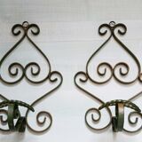 Set of 2 wrought iron hooks