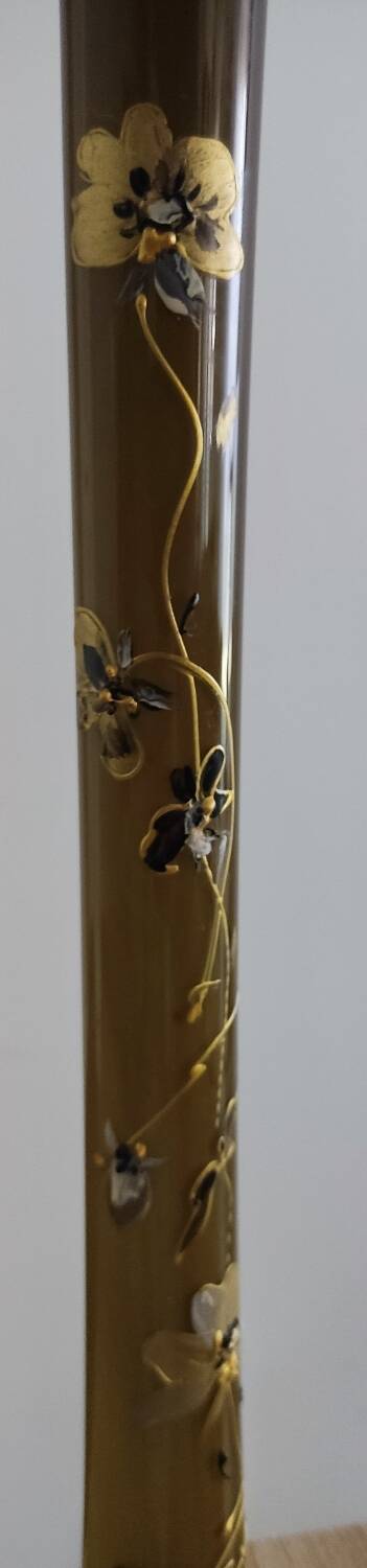 Large 50 cm high single-flower vase signed Arion