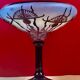 Large plant bowl vase of Thistles Signed Le Verre Français Art Nouveau 192