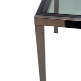 Table à manger en verre fumé extensible par Milo Baughman