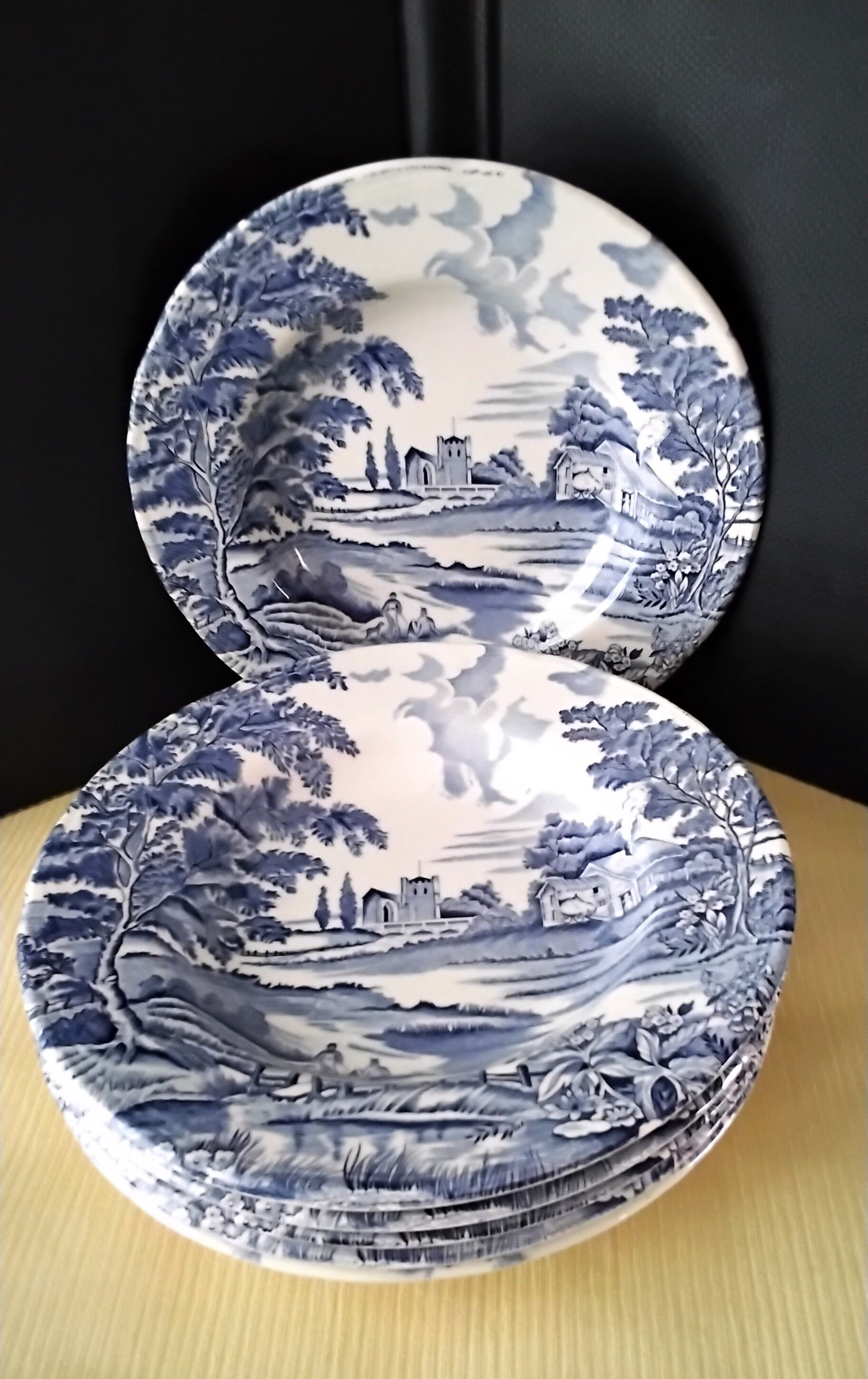 6 deep plates Lunéville Model "English Style"