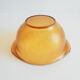 Amber eared bowl frosted old vintage lever