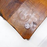 Brutalist solid wood side table
