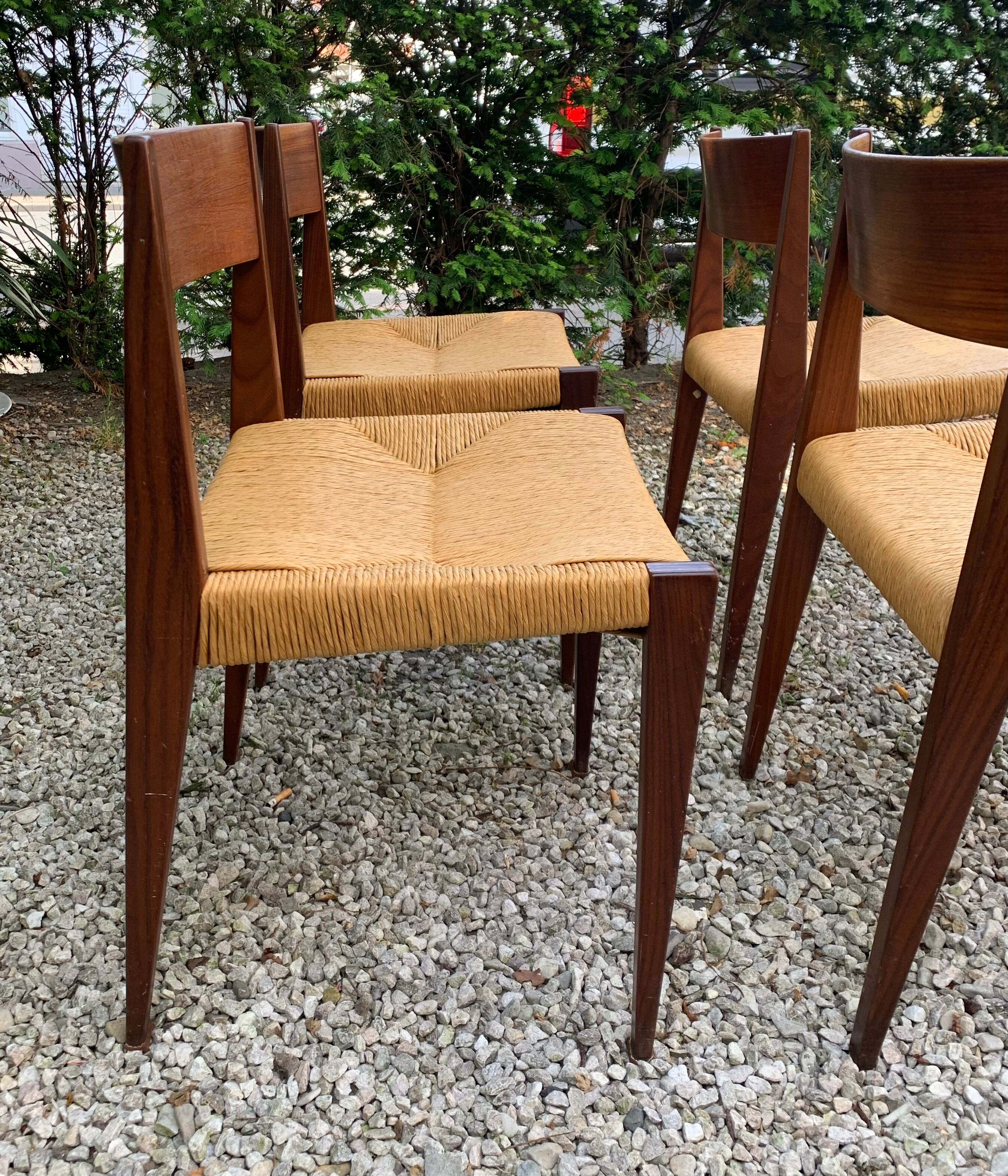 4 chaises modèle Pia de Poul Cadovius vers 1960