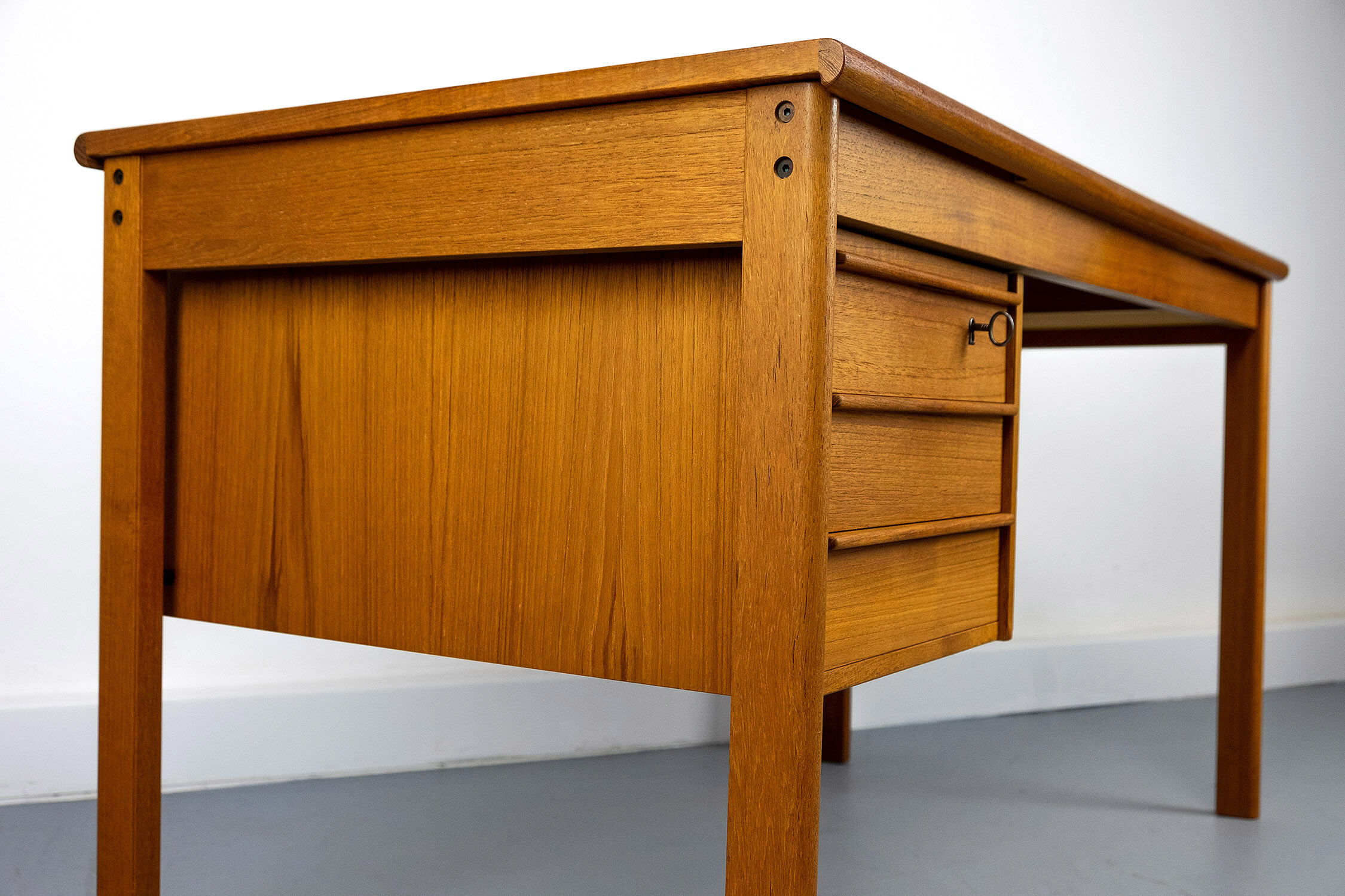 Teak Desk with movable table top by Løvig, 1960s