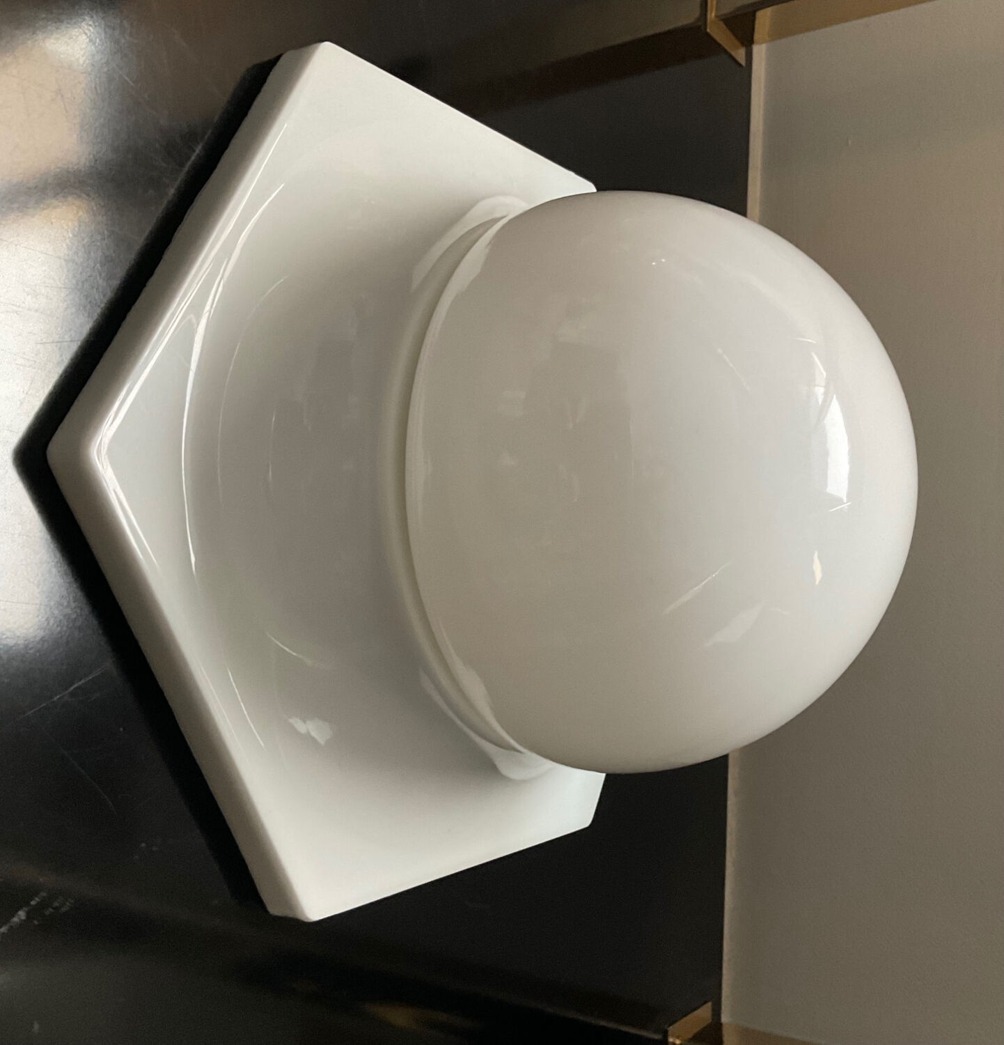 Vintage octagonal wall lamp from the 70s