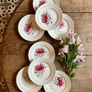 lot de 8 assiettes à dessert vintage - Saint Amand