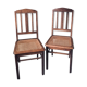 Two chairs with old cannages, 1920