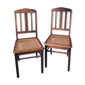 Two chairs with old cannages, 1920