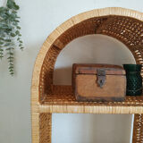 Vintage rattan shelf