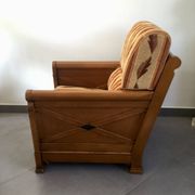 Jacques Leleu - Paire De Fauteuil En Merisier