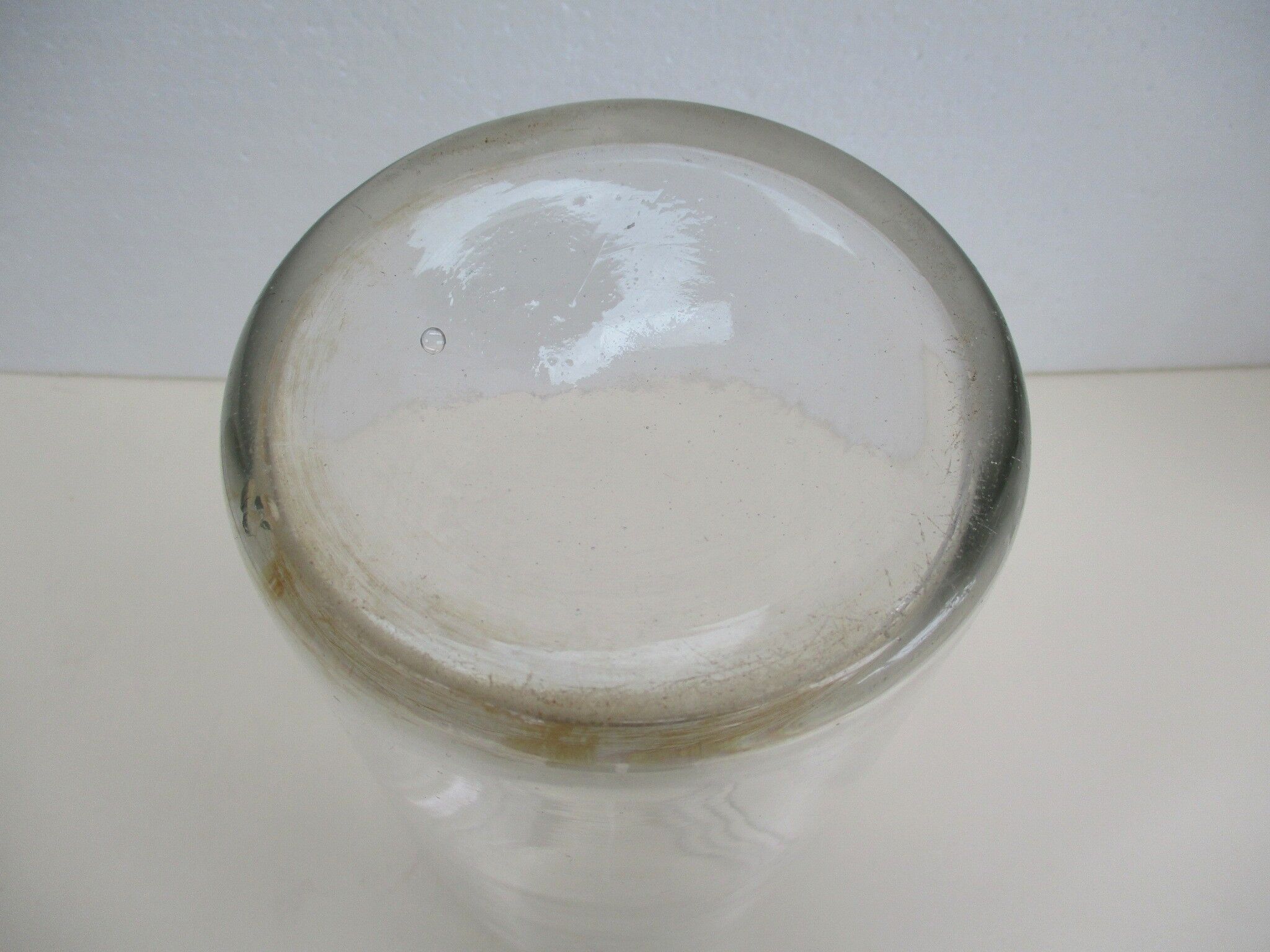 Old blown glass jar, Engraved "2"