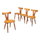 Set of four Scandinavian dining chairs in oak Denmark 1960