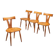 Set of four Scandinavian dining chairs in oak Denmark 1960
