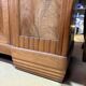 Art Deco buffet in carved walnut, marble and large mirror – 1930s