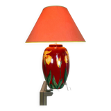 80s Drimmer lamp red ceramic and iris