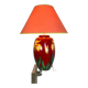 80s Drimmer lamp red ceramic and iris