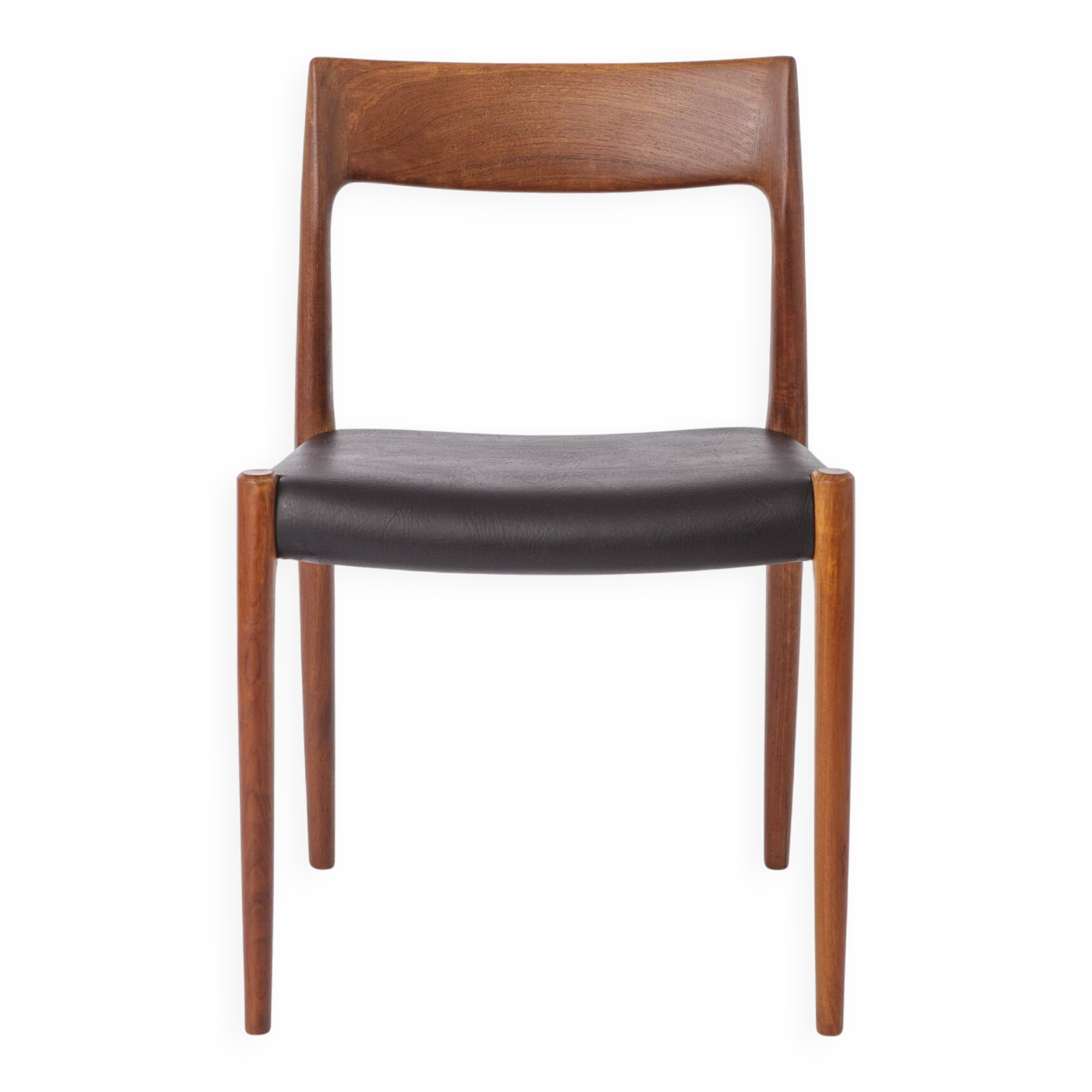 Chaise danoise en teck modèle 77 par Niels Otto Møller, 1956