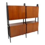 Scandinavian "double" mahogany cabinet, Sweden, 1960