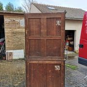 Solid oak store furniture with label door on doors