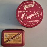 Set of 2 Old Metal Cans