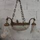 Bronze chandelier and glass paste