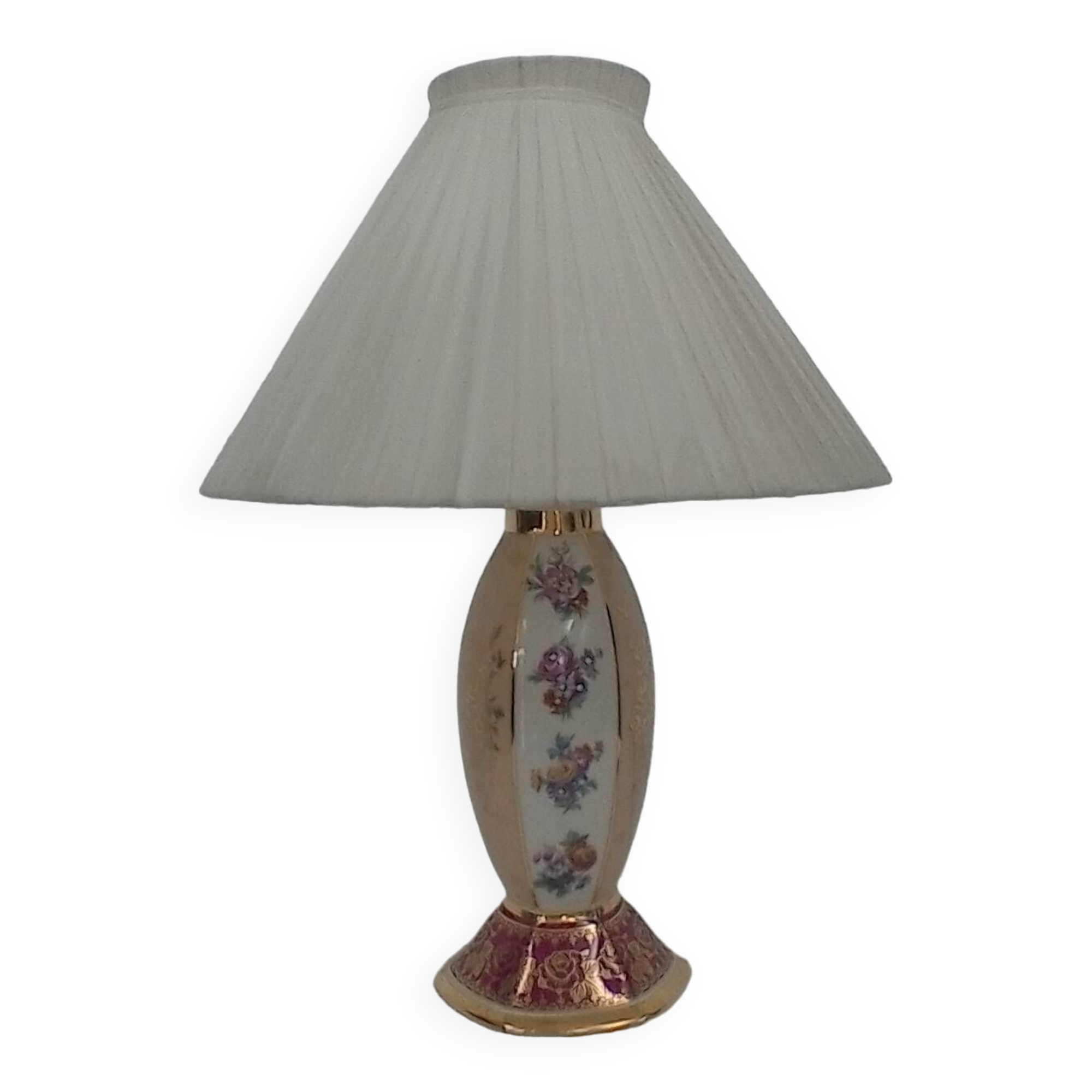 Porcelain bedside lamp, vintage.