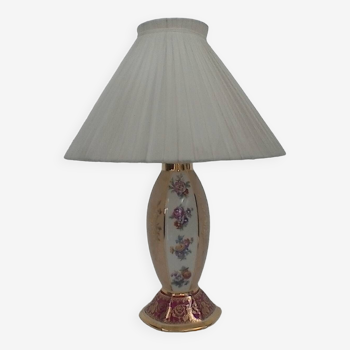 Lampe de chevet en porcelaine , vintage .