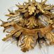 Plafonnier à deux niveaux en feuille d'or par Banci Firenze