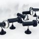 Mid-Century Set of Seven Italian spotlights from 60s