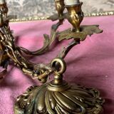 Gilt bronze chandelier 6 candles from the 100s