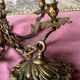 Lustre bronze doré 6 bougies annees 100