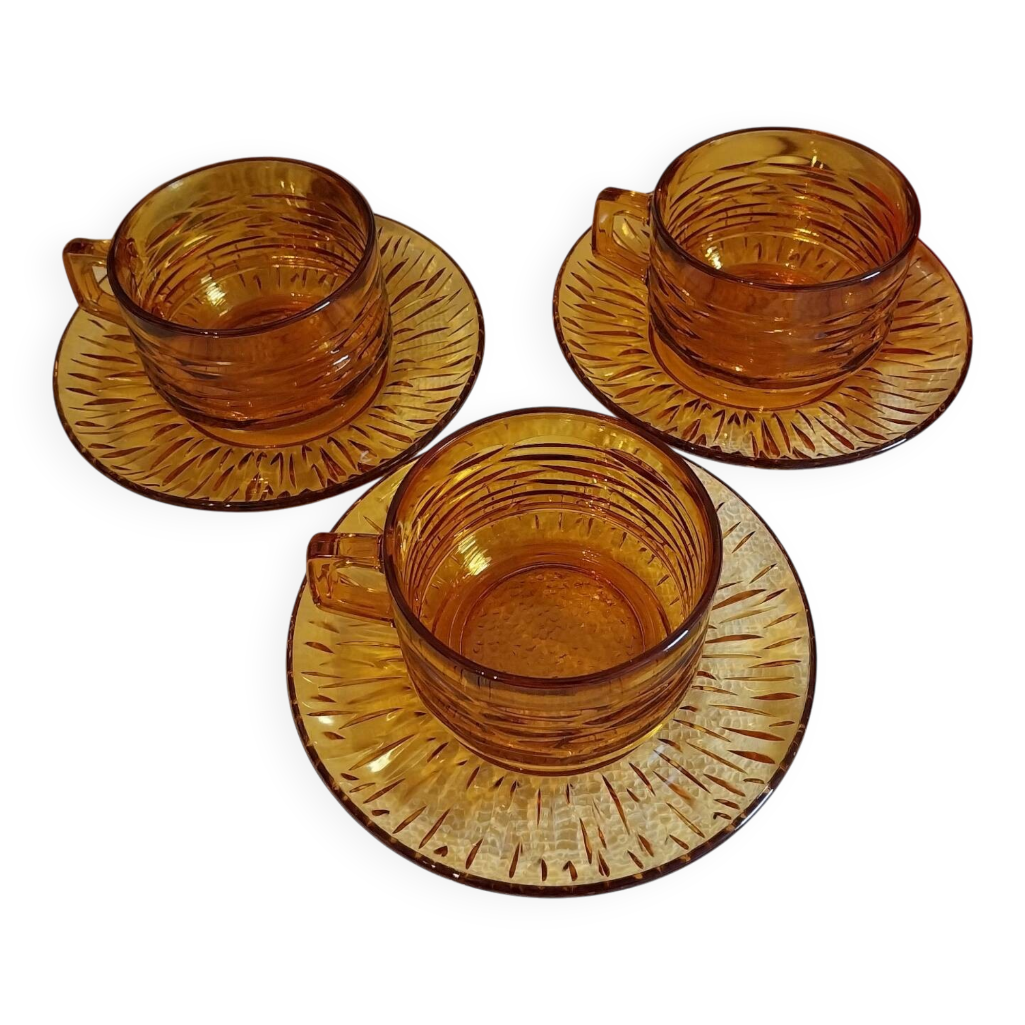 Large vintage glass cups by Vereco