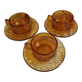 Large vintage glass cups by Vereco