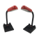 Duo de lampes de bureau flexible rouge et noir avec porte crayon
