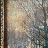 "Forest landscape" painting by Georges Moullade (1893-1968) frame