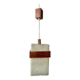 Teak and perspex pendant light from the 60s