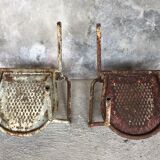 Pair of metal armchairs