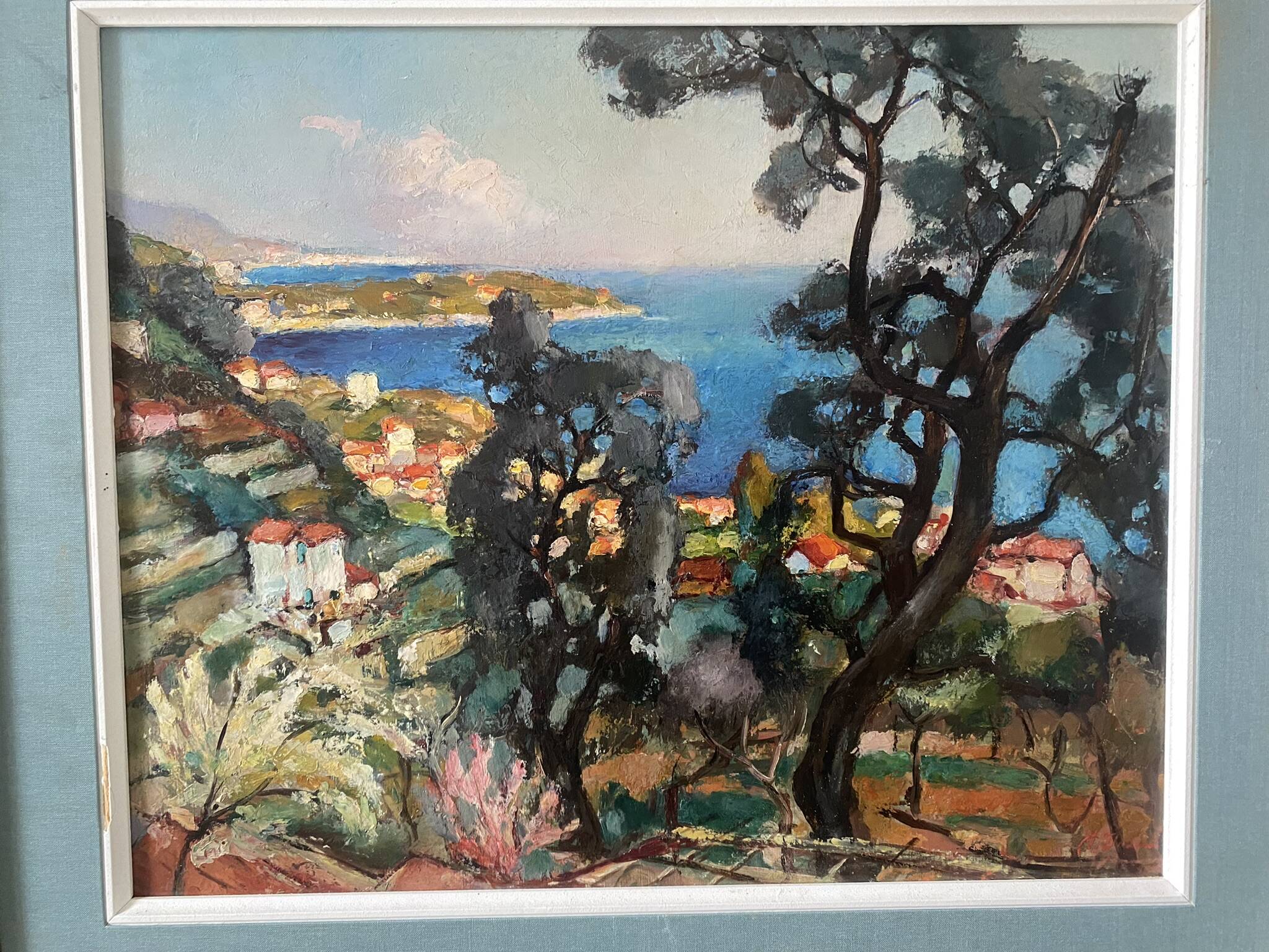 Paysage de la cote d'azur signé Dubois