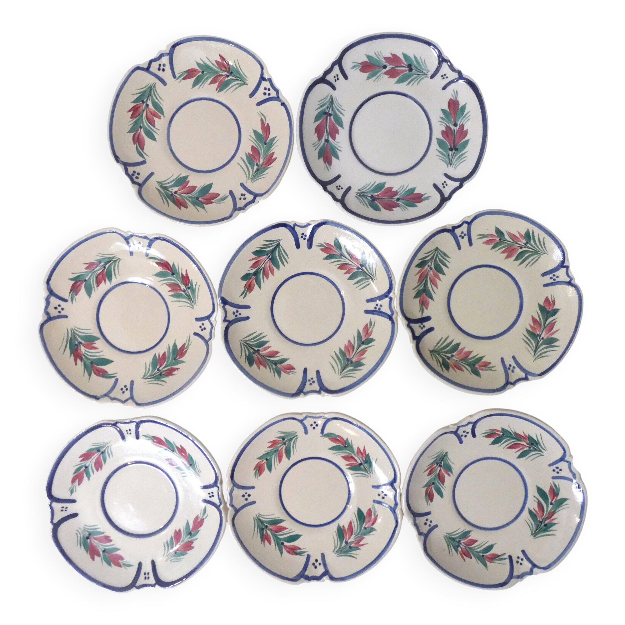 8 Henriot Quimper plates