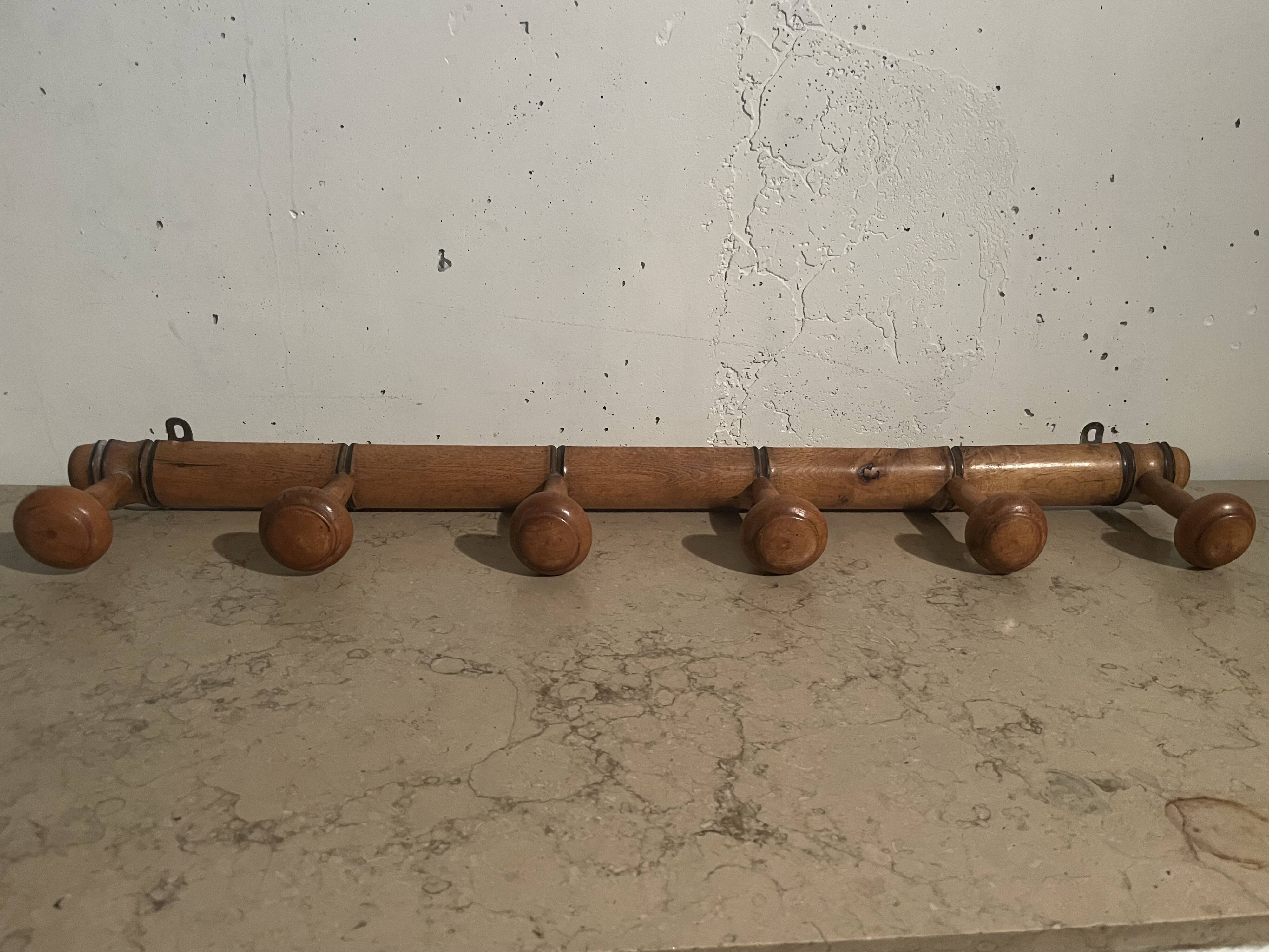 1960s faux bamboo coat hook