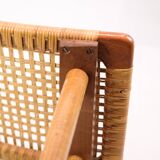 Stool - Teak - Cane weave - Danish design - 1960s.