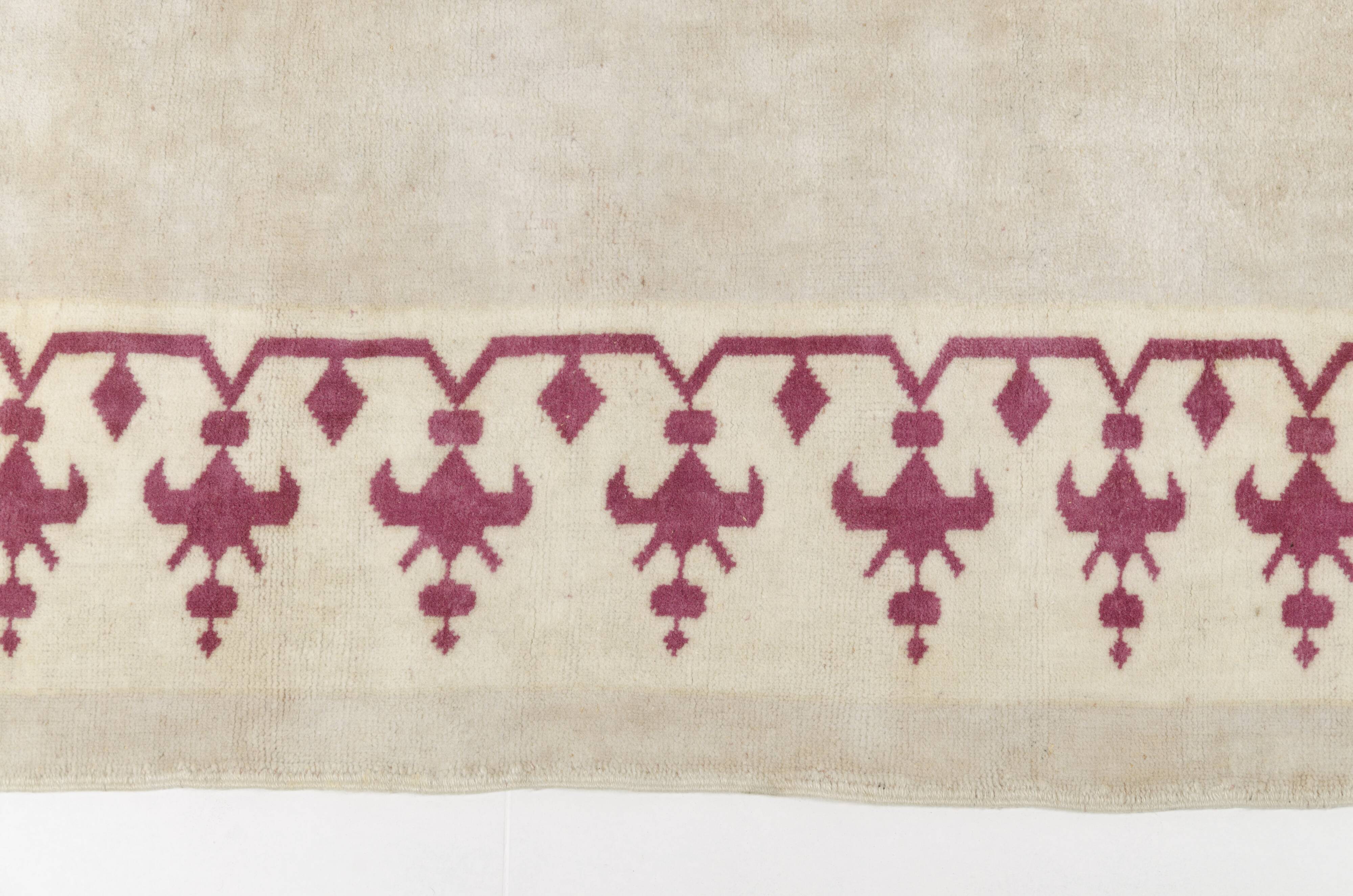 Oushak Handknotted Beige Rug-3600