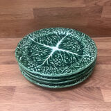Vintage cabbage barbotine plates